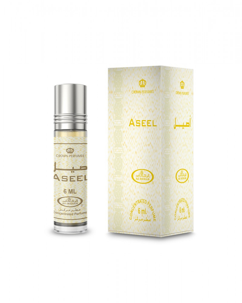 Aseel Concentrated Perfume Oil 6ml by Al Rehab - Alcohol-Free Roll-aOn Fragrance