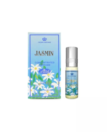 Jasmin Concentrated Perfume Oil 6ml by Al Rehab - Alcohol-Free Roll-On Fragrance